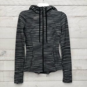 Lululemon Hooded Define Jacket • Black Heather • Sz 4 • EUC